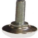 #4206 Adjustable 5/16" Threaded Leveling Stem Glides, Nickel Cover with White Pad, 4 Pack