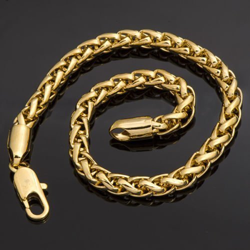 14K Yellow Gold Filled mens fashion Bracelet,