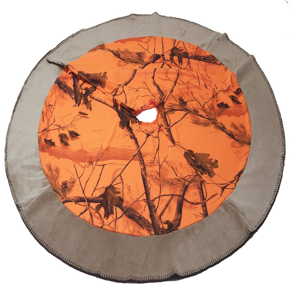 Carstens Realtree Orange AP Camo Blaze Christmas Tree Skirt