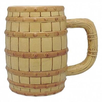 1 Liter | OktoberfestHaus Beer Lovers Gifts Oktoberfest Mugs Tankard Ceramic Mug Beer Barrel Stein Beer Mugs, Beer Steins for Men, Beer Mug Gift