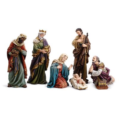 Avalon Gallery Nativity Sets for Christmas - Indoor Hand Painted Nativity Scene, 23.5-Inch Scale, 7-Piece