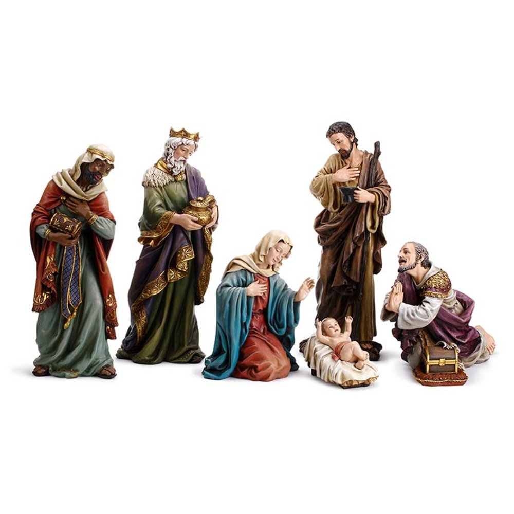 Avalon Gallery Nativity Sets for Christmas - Indoor Hand Painted Nativity Scene, 23.5-Inch Scale, 7-Piece