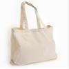 Basic Blank Cotton Reusable Tote Bags 100% Cotton Totes, 15"W x 16"H (12, Natural) view 1