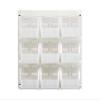 Quantum Storage QLP-1819HC-230-9CL Oyster White Louvered Panels Complete Package with Bins, 18" L x 19" H, Clear view 1