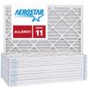 Aerostar 16x22x1 MERV 11 Air Filter, Pleated AC Furnace HVAC Filters (15.875x21.875x0.75), for Allergies Asthma Dust Pet Dander Smoke Bacteria Viruses, MPR 1500 FPR 10, USA, 12 Pack view 1
