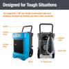 BlueDri BD-BD-130-BL Industrial Commercial Dehumidifier with Hose for Basements in Homes and Job Sites, Blue view 3