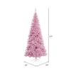 Vickerman 4.5' Pink Fir Slim Artificial Christmas Tree, Unlit - Faux Fir Christmas Tree - Seasonal Indoor Home Decor view 3