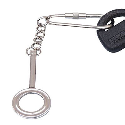 Hampton Nautical K-244-CH Chrome Handle Magnifier Key Chain 4" - Chrome Keyring - Magnifier Keychain