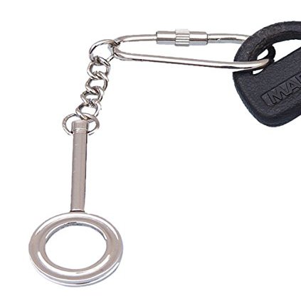 Hampton Nautical K-244-CH Chrome Handle Magnifier Key Chain 4" - Chrome Keyring - Magnifier Keychain