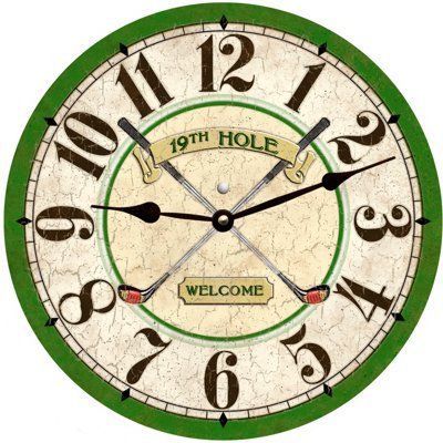 M. Dallas Co 19th Hole Golf Clock (10")