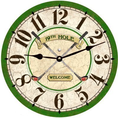 M. Dallas Co 19th Hole Golf Clock (10")