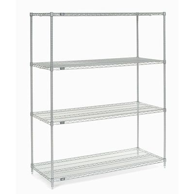 Nexel 24548C Chrome Wire Shelving, 54" W X 24" D x 86" H
