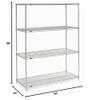 Nexel 24548C Chrome Wire Shelving, 54" W X 24" D x 86" H view 2