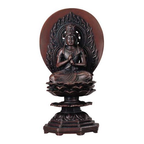 Tokyo Matcha Selection Dainichi Buddha (Dainichi-nyorai) : Japanese Bronze Statue w Paulownia Wood Box