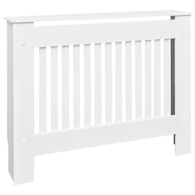 vidaXL Radiator Cover Cabinet, Decorative Heater Protector for Home, Childproof Baseboard & Electric Eating, MDF Construction with Water-Based Lacquer Finish, 67.7 x 7.5 x 31.9, White