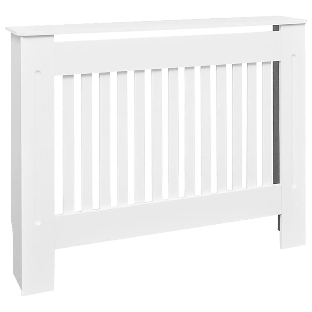 vidaXL Radiator Cover Cabinet, Decorative Heater Protector for Home, Childproof Baseboard & Electric Eating, MDF Construction with Water-Based Lacquer Finish, 67.7 x 7.5 x 31.9, White