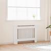 vidaXL Radiator Cover Cabinet, Decorative Heater Protector for Home, Childproof Baseboard & Electric Eating, MDF Construction with Water-Based Lacquer Finish, 67.7 x 7.5 x 31.9, White view 2