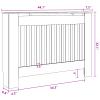 vidaXL Radiator Cover Cabinet, Decorative Heater Protector for Home, Childproof Baseboard & Electric Eating, MDF Construction with Water-Based Lacquer Finish, 67.7 x 7.5 x 31.9, White view 3