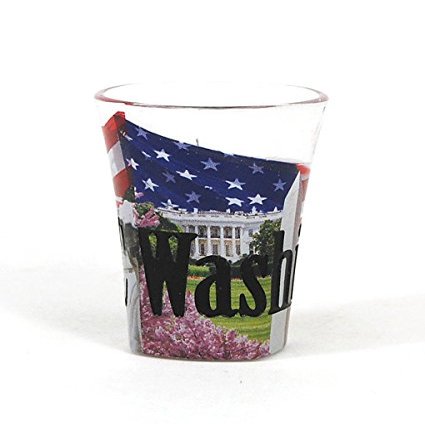 Americaware SGWDC03 Washington DC Full Color Etched Shot Glass