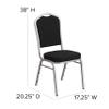 Flash Furniture HERCULES Series Crown Back Stacking Banquet Chair in Gray Dot Fabric - Silver Frame view 3