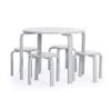 Guidecraft Nordic Table and Stools Set for Toddlers: Gray - Stacking Bentwood Stools with Curved Wood Activity Play Table - Toddler's Modern Kitchen, Playroom and Classroom Furniture view 1