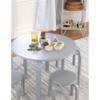 Guidecraft Nordic Table and Stools Set for Toddlers: Gray - Stacking Bentwood Stools with Curved Wood Activity Play Table - Toddler's Modern Kitchen, Playroom and Classroom Furniture view 4