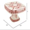 AA Importing Orchard Creek Designs Cake Plate, Red/White view 3