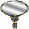 YTC 1.5 Inch Black and Gold Colored Bastet Hand Mirror with Egyptian Cat view 1
