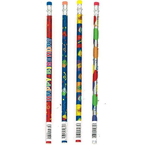 Happy Birthday Pencil Metallic | Party Favor