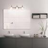 GLOBE Electric 50783 3-Light Vanity Light, Satin Nickel Finish, Alabaster Glass Shades, 23-Inch Bathroom Wall Fixture, E26 Base, Easy Installation view 3