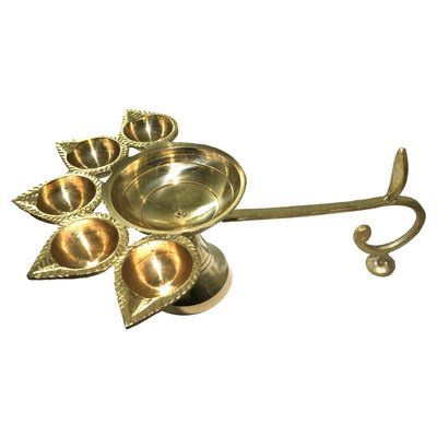 DakshCraft Dewali Aarti Diya for Puja Home Dcor Gift (Dia - 6")