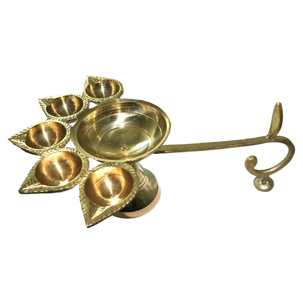 DakshCraft Dewali Aarti Diya for Puja Home Dcor Gift (Dia - 6")