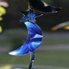 NOVICA Dyed Blue Agate Moon and Star Wind Chimes, Blue Moon and Stars' view 3