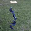 NOVICA Dyed Blue Agate Moon and Star Wind Chimes, Blue Moon and Stars' view 4