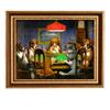 ELITEART-Dogs Playing Poker by Cassius Marcellus Coolidge Oil Painting Reproduction Giclee Wall Art Canvas Prints-Framed Size:21"x25" view 1