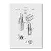 Trademark Fine Art Chanel Lipstick Case Patent White by Claire Doherty, 18x24-Inch view 1