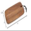 Abbott Collection 75-WOODWORK/11 Small Slim Board with Strap, 6x11 inches L view 2