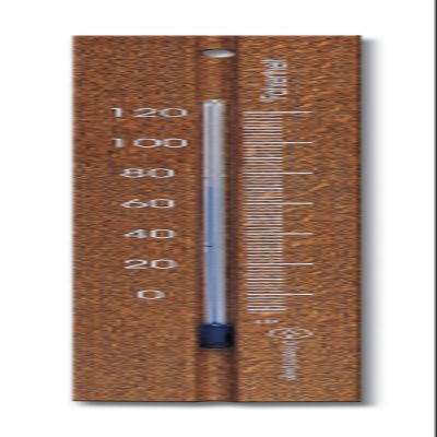 Analog Wall Thermometer Beechwood 7.8 inch Fahrenheit Temperature Scale (Walnut Finish)