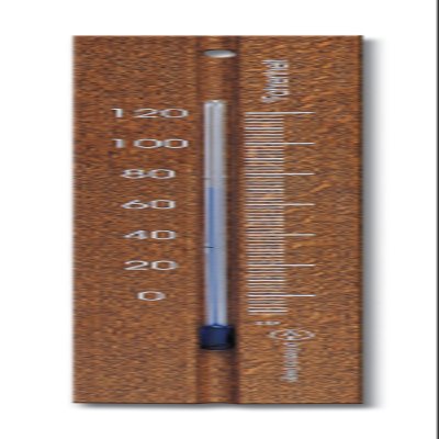 Analog Wall Thermometer Beechwood 7.8 inch Fahrenheit Temperature Scale (Walnut Finish)