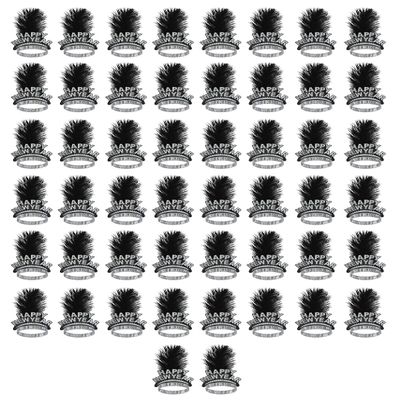 Beistle 50 Piece Swing Tiaras, Black/Silver