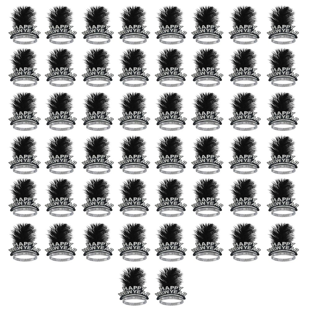 Beistle 50 Piece Swing Tiaras, Black/Silver