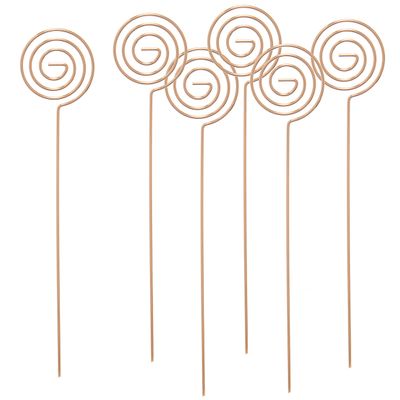 Darice DTB12165CP 6 Piece David Tutera Circle Copper Card Holder Pick