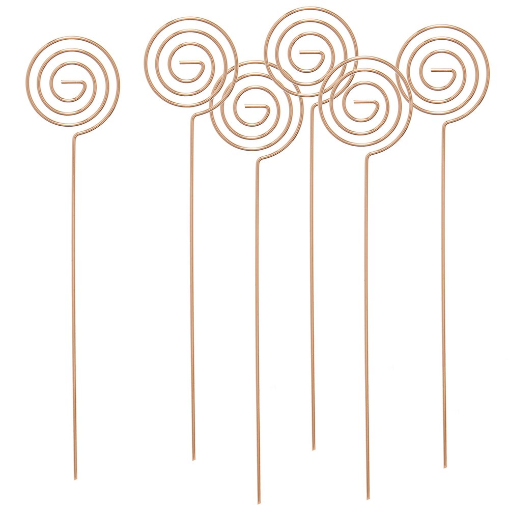 Darice DTB12165CP 6 Piece David Tutera Circle Copper Card Holder Pick