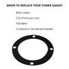 3" Kegerator Tower Gasket, Rubber Replacement Base Seal for Beer Towers view 3