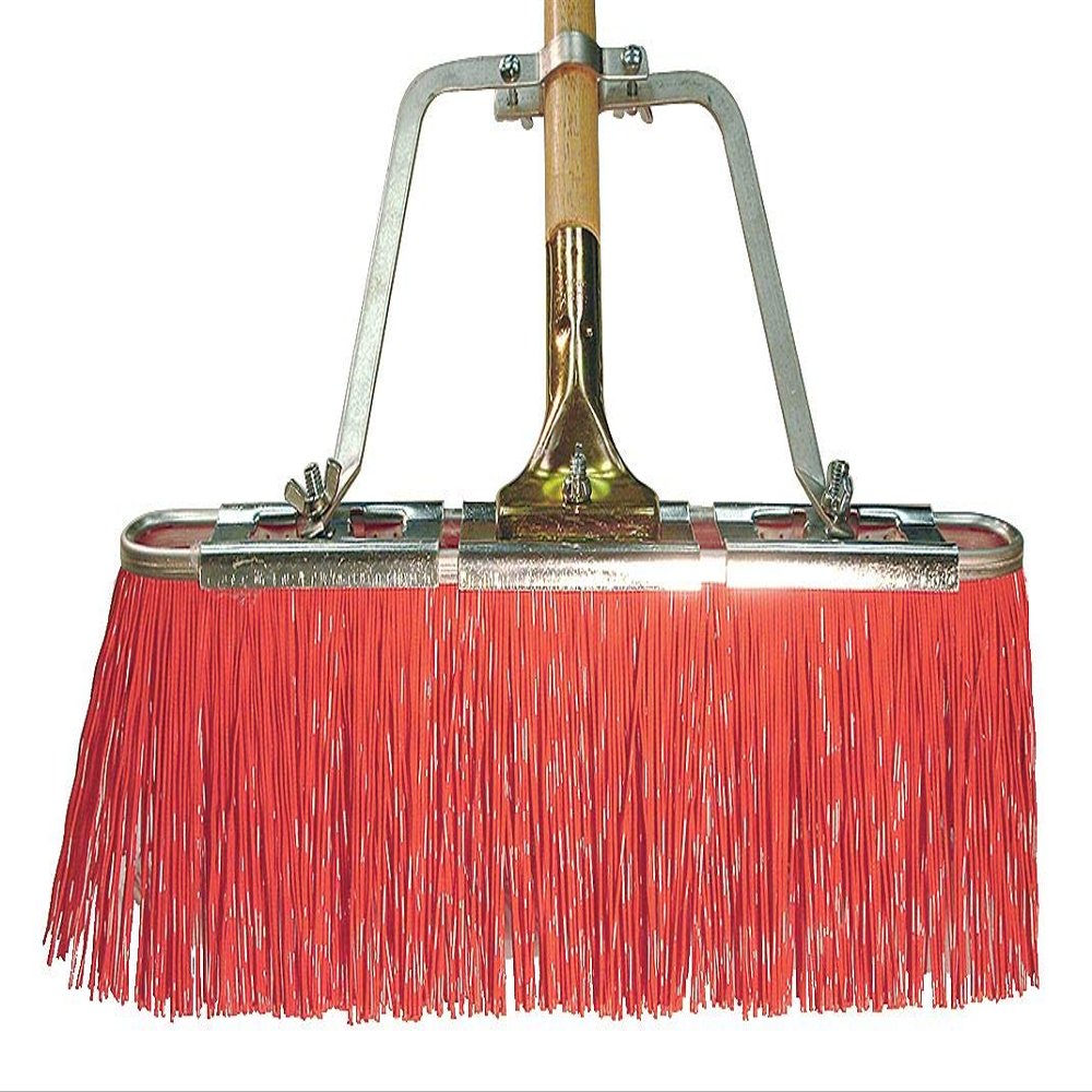 TOUGH GUY Orange Poly Heavy Duty Push Broom with Handle