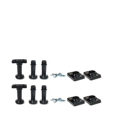 7" Plastic Bed Legs or Risers for Box Spring to Replace Metal Frame (Twin/Twin XL (6 Legs), Black) -Universal BedLegs Brand