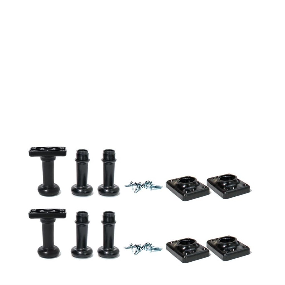 7" Plastic Bed Legs or Risers for Box Spring to Replace Metal Frame (Twin/Twin XL (6 Legs), Black) -Universal BedLegs Brand