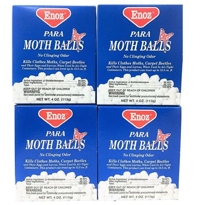 Enoz Moth Balls 4-pack, 4 oz Each