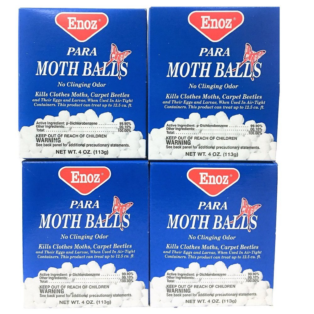 Enoz Moth Balls 4-pack, 4 oz Each