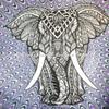 Traditional Jaipur Queen Elephant Tapestry, Bohemian Bedding Queen, Indian Wall Hanging, Hippie Dorm Room Decorations, Boho Picnic Throw, Gypsy Beach Blanket view 1